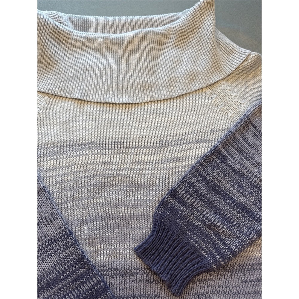 Lane Bryant Shades Of Blue Cowl Neck Sweater Cotton‎ Blend SZ 14/16